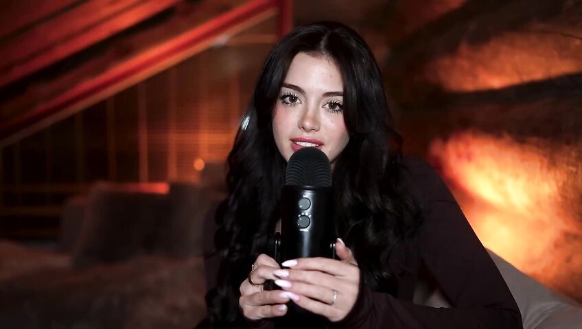 asmr girlfriend helps you relax in a cozy cabin...