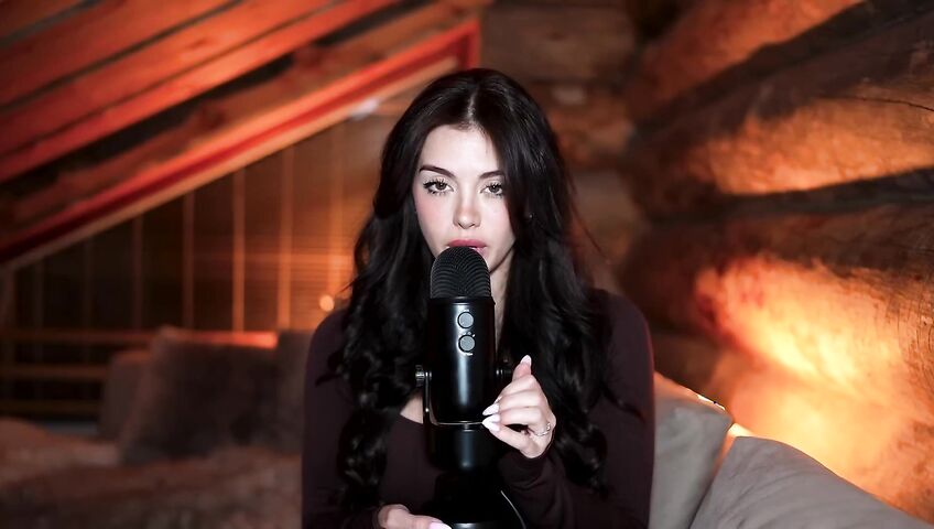 asmr girlfriend helps you relax in a cozy cabin...