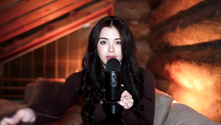 asmr girlfriend helps you relax in a cozy cabin...