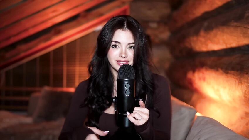 asmr girlfriend helps you relax in a cozy cabin...