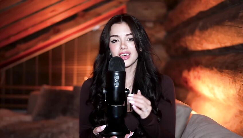 asmr girlfriend helps you relax in a cozy cabin...