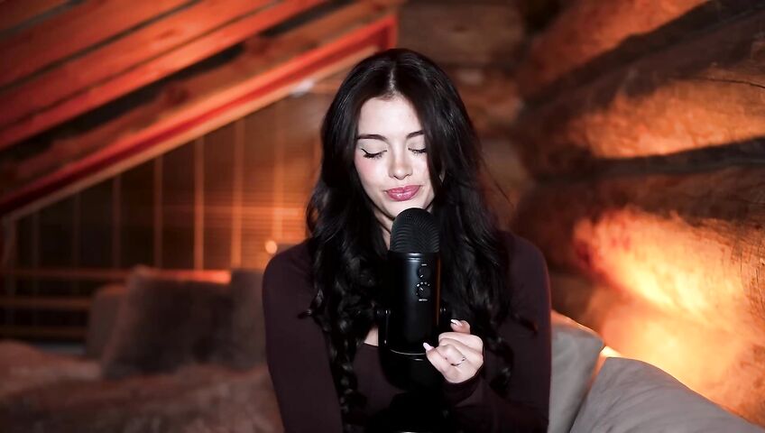asmr girlfriend helps you relax in a cozy cabin...