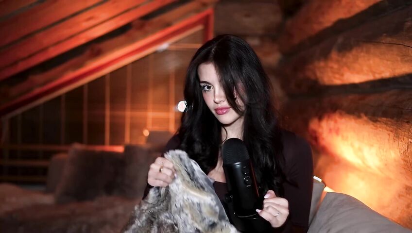 asmr girlfriend helps you relax in a cozy cabin...