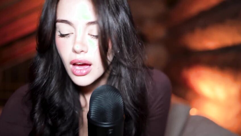 asmr girlfriend helps you relax in a cozy cabin...