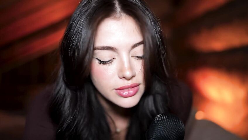 asmr girlfriend helps you relax in a cozy cabin...