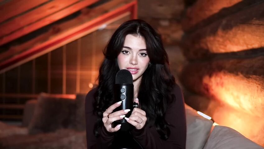 asmr girlfriend helps you relax in a cozy cabin...