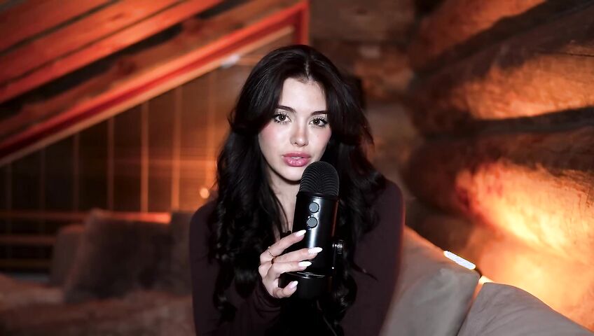 asmr girlfriend helps you relax in a cozy cabin...