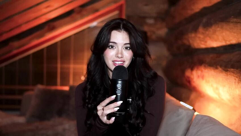 asmr girlfriend helps you relax in a cozy cabin...