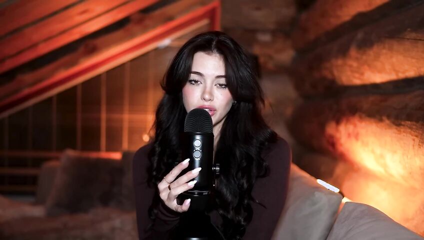 asmr girlfriend helps you relax in a cozy cabin...