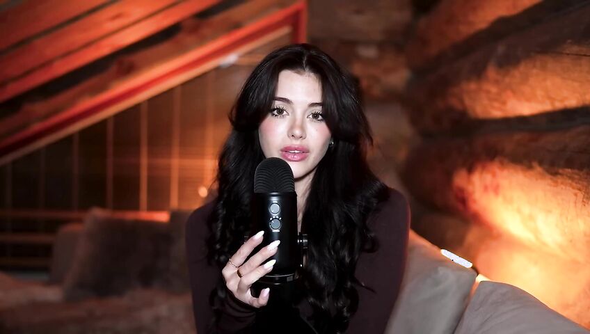 asmr girlfriend helps you relax in a cozy cabin...