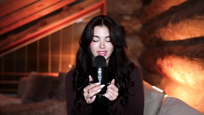 asmr girlfriend helps you relax in a cozy cabin...