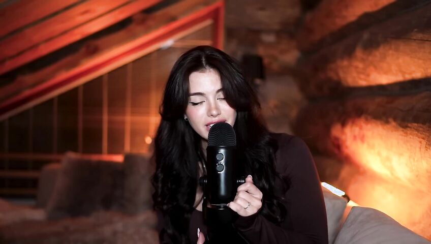 asmr girlfriend helps you relax in a cozy cabin...