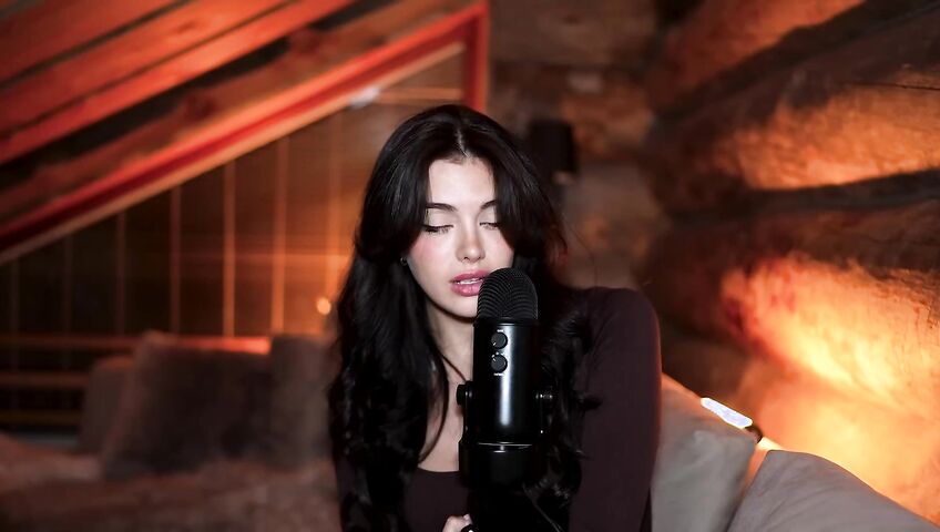 asmr girlfriend helps you relax in a cozy cabin...