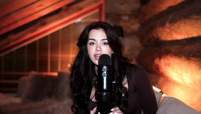 asmr girlfriend helps you relax in a cozy cabin...