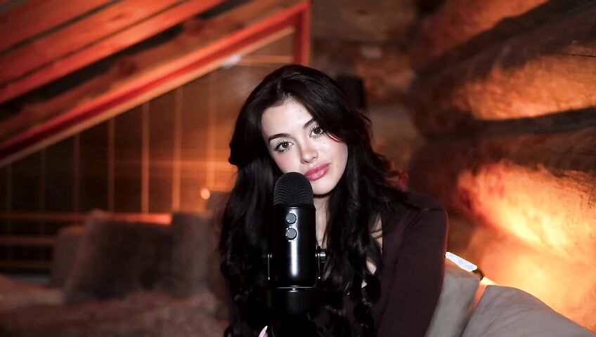 asmr girlfriend helps you relax in a cozy cabin...