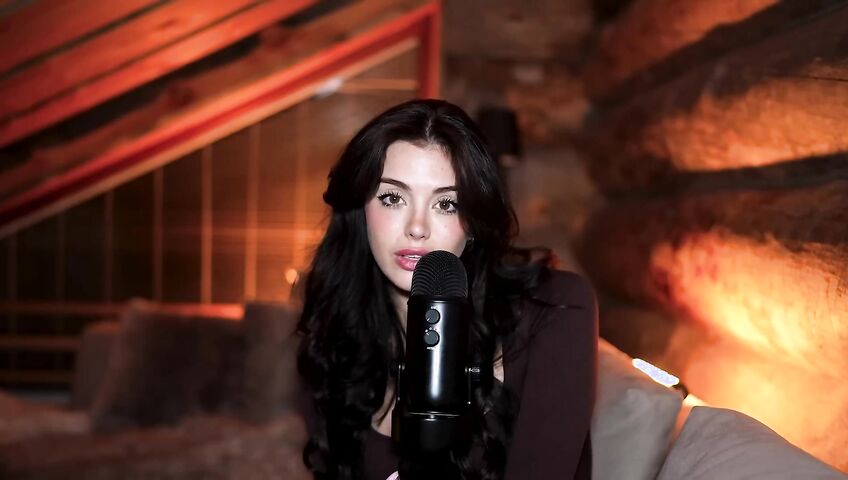 asmr girlfriend helps you relax in a cozy cabin...