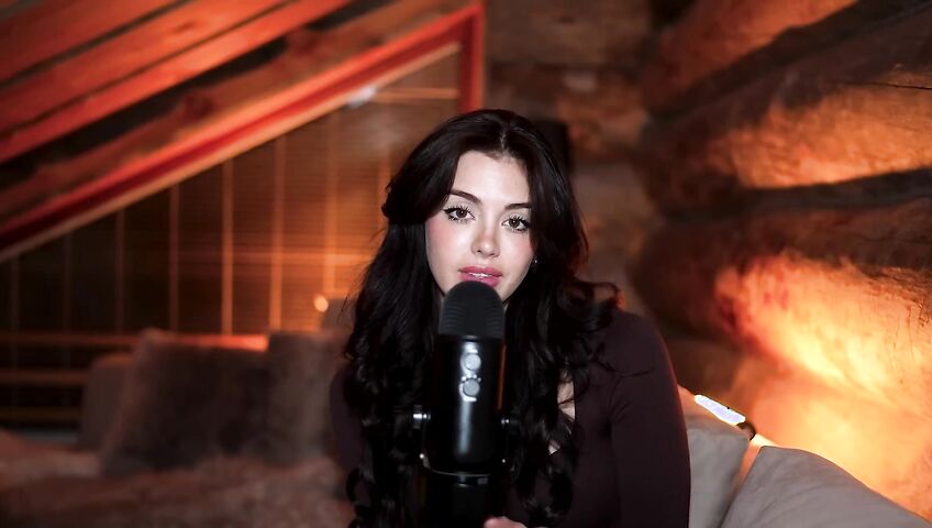 asmr girlfriend helps you relax in a cozy cabin...