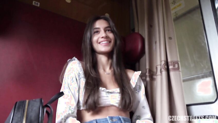 Czech Streets E145 - Vanessa Alessia - A quickie on a fast train with an unfaithful beauty