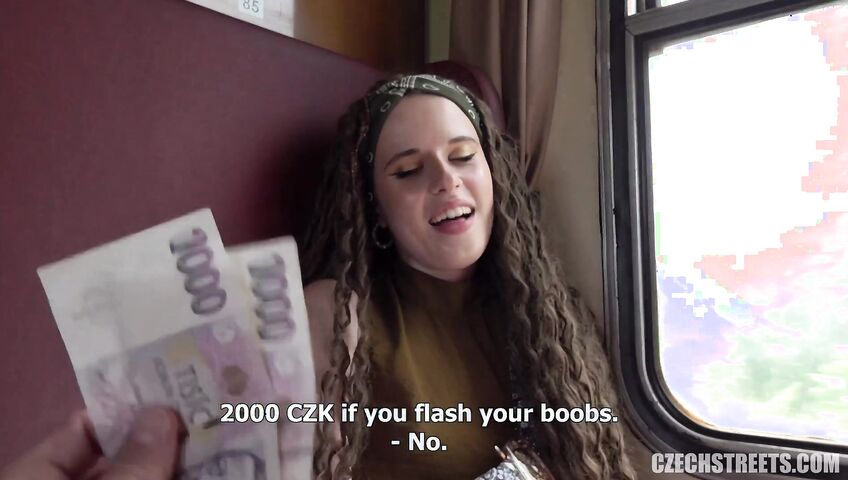 Czech Streets E145 - Vanessa Alessia - A quickie on a fast train with an unfaithful beauty