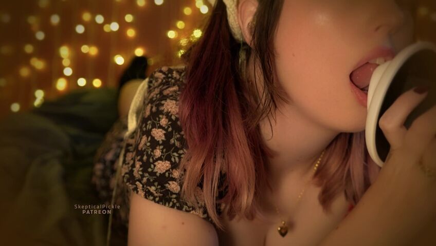 SkepticalPickle ASMR - Milk Maid Dress, and Silly Whispering & Licking (platinum)