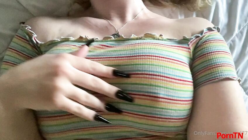 Rose ASMR - Big tits massage and nipple play over shirt