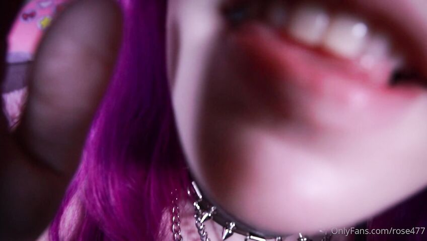 Rose ASMR - Titties tease and kisses and dildo licking