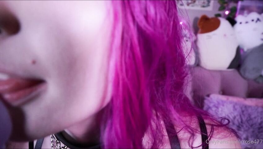 Rose ASMR - Titties tease and kisses and dildo licking