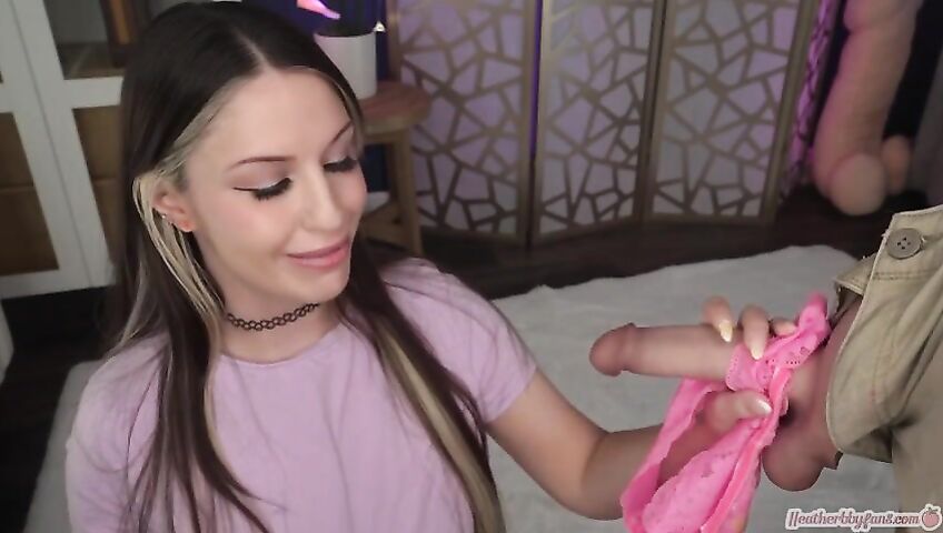 Heatherbby Caught Step Bro Jerking Off With My Panties