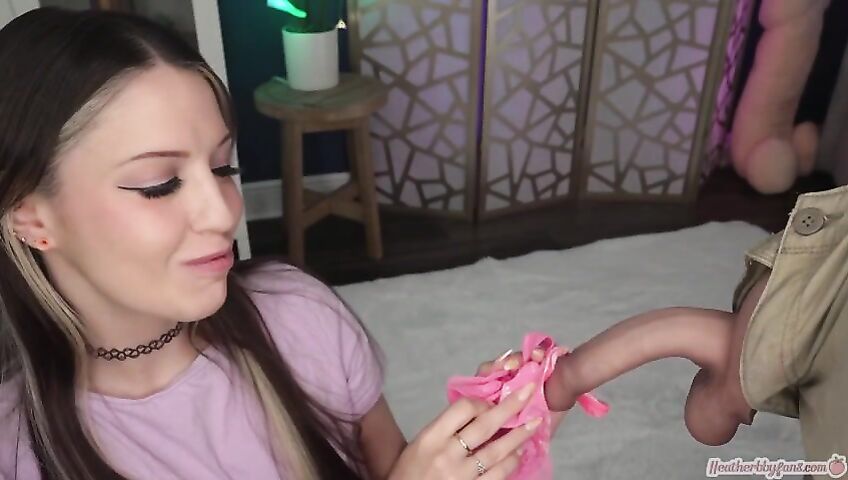 Heatherbby Caught Step Bro Jerking Off With My Panties