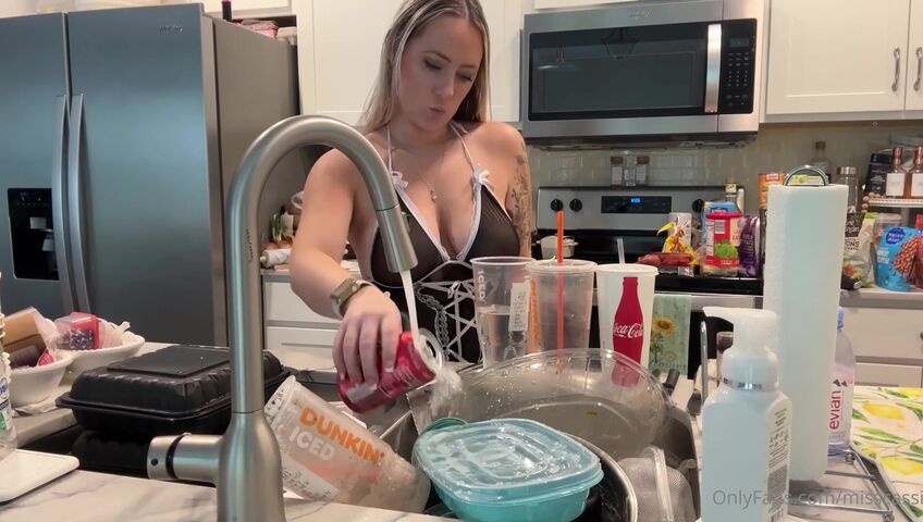 Miss Cassi ASMR - Maid cleaning and finishing after doing laundry