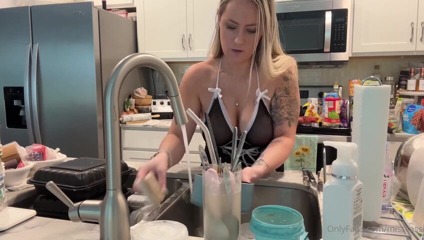 Miss Cassi ASMR - Maid cleaning and finishing after doing laundry