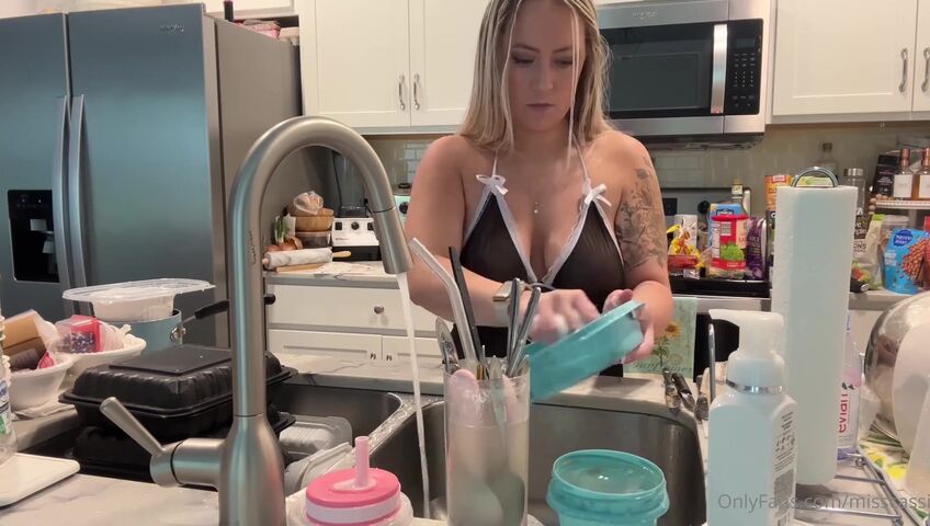 Miss Cassi ASMR - Maid cleaning and finishing after doing laundry