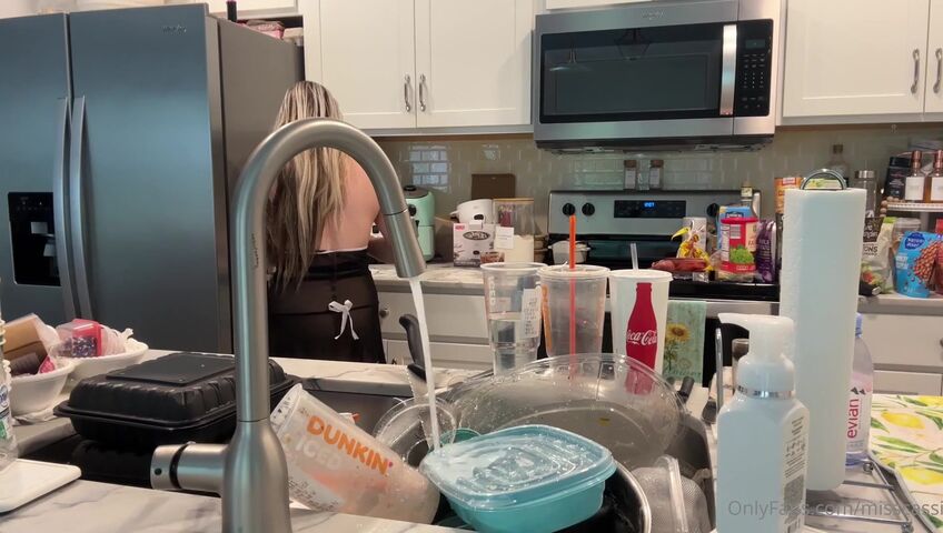 Miss Cassi ASMR - Maid cleaning and finishing after doing laundry