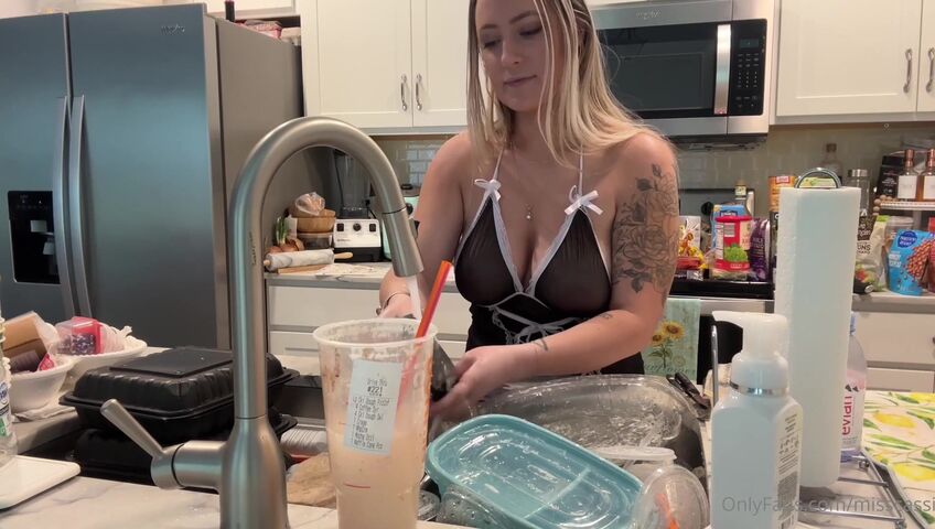 Miss Cassi ASMR - Maid cleaning and finishing after doing laundry