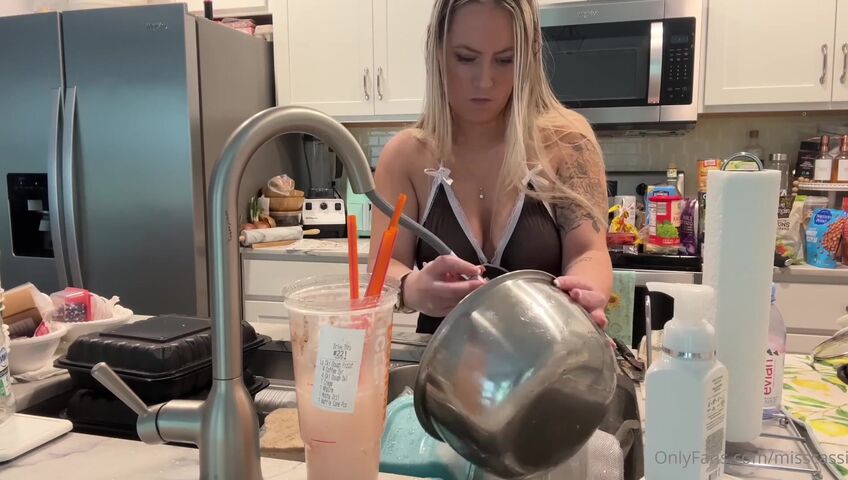 Miss Cassi ASMR - Maid cleaning and finishing after doing laundry