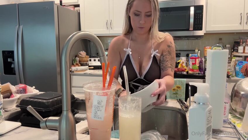 Miss Cassi ASMR - Maid cleaning and finishing after doing laundry
