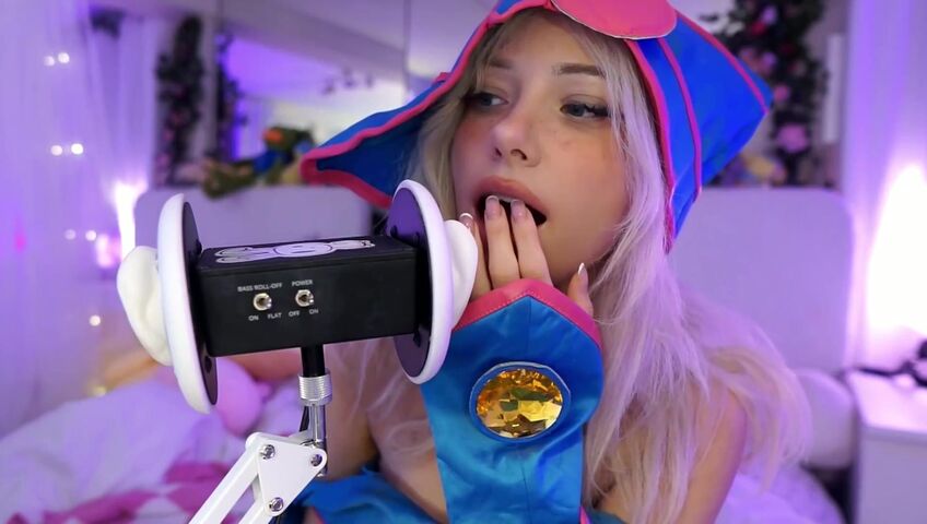 Dollblush ASMR - Dark Magician Girl Cosplay - Extended ASMR Ear Mic (Patreon)