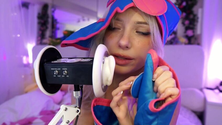 Dollblush ASMR - Dark Magician Girl Cosplay - Extended ASMR Ear Mic (Patreon)