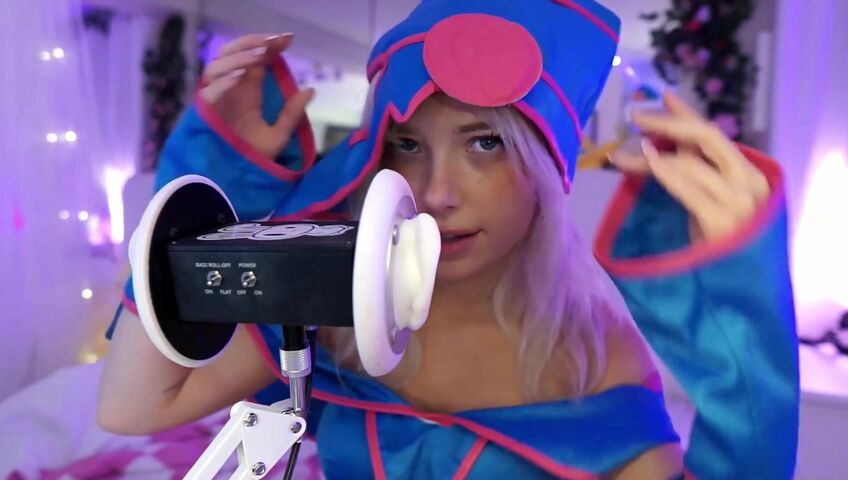 Dollblush ASMR - Dark Magician Girl Cosplay - Extended ASMR Ear Mic (Patreon)