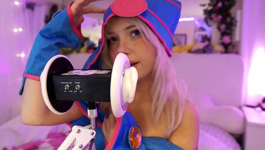 Dollblush ASMR - Dark Magician Girl Cosplay - Extended ASMR Ear Mic (Patreon)