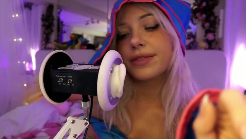 Dollblush ASMR - Dark Magician Girl Cosplay - Extended ASMR Ear Mic (Patreon)