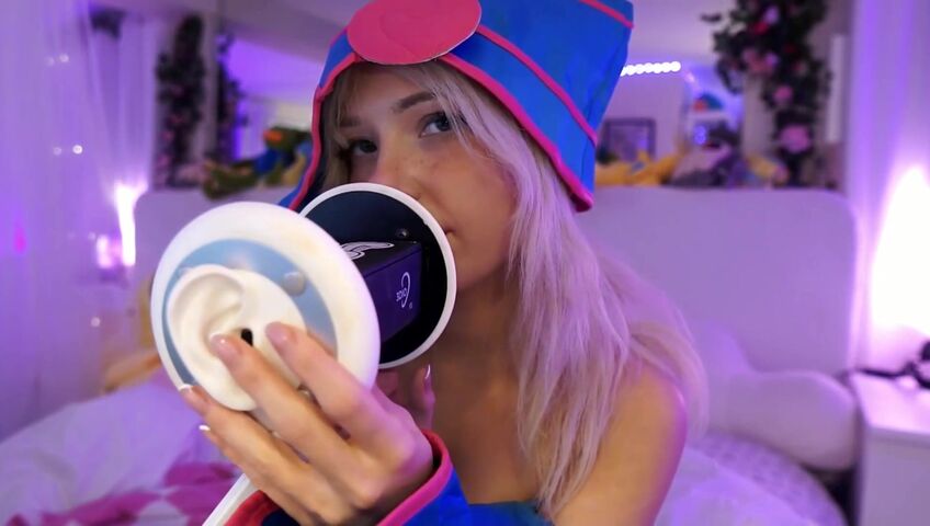 Dollblush ASMR - Dark Magician Girl Cosplay - Extended ASMR Ear Mic (Patreon)