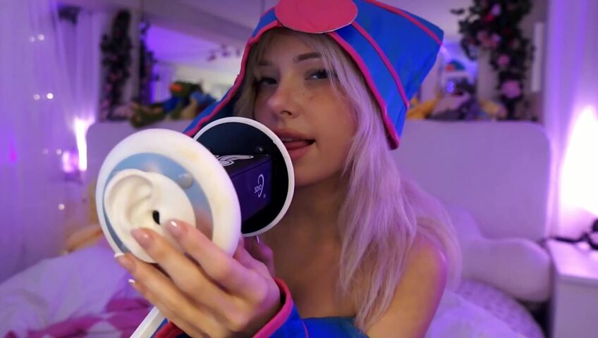 Dollblush ASMR - Dark Magician Girl Cosplay - Extended ASMR Ear Mic (Patreon)