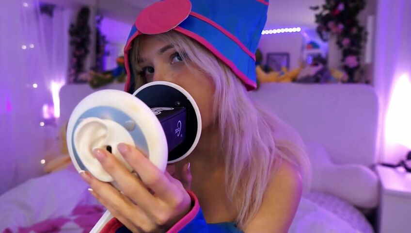 Dollblush ASMR - Dark Magician Girl Cosplay - Extended ASMR Ear Mic (Patreon)