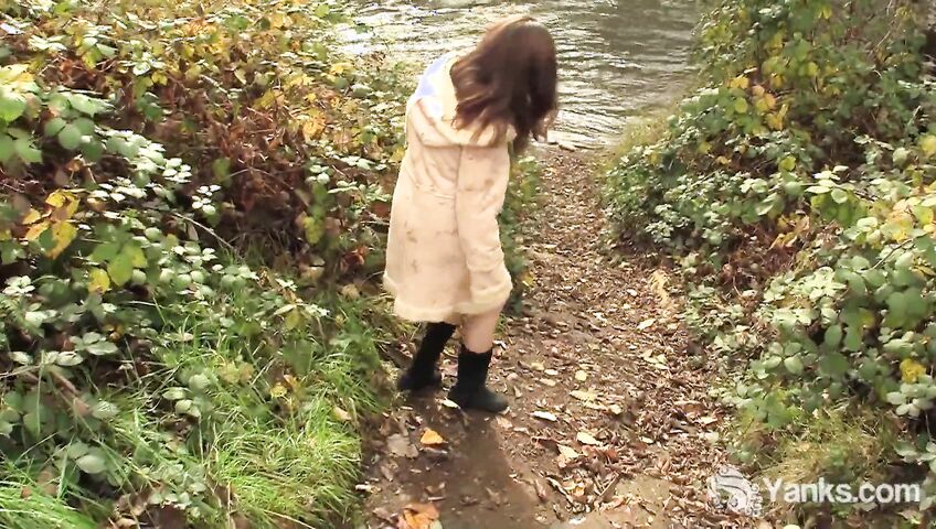 Busty Girl Masturbating Outdoor