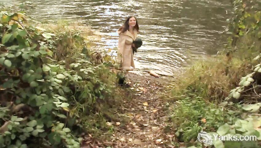 Busty Girl Masturbating Outdoor